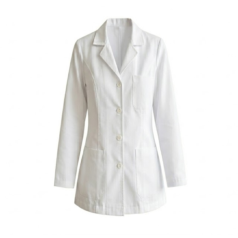 Guardapolvo Drill Blanco Bata de Laboratorio Dama
