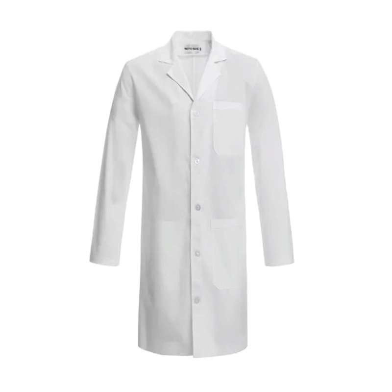 Guardapolvo Drill Blanco Bata de Laboratorio Unisex